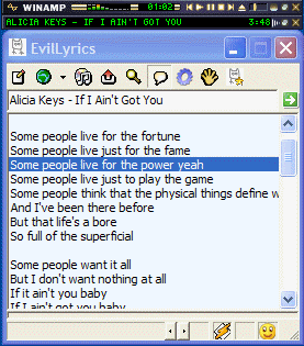 Screenshot of EvilLyrics